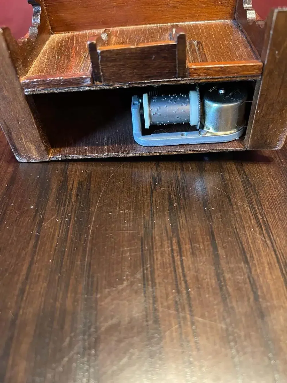 Vintage George Goode 1983 Music Box Wood Church Piano Plays Amazing Grace *Works
